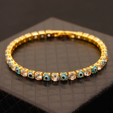 Vòng Tay Dây Xích Tennis Mắt Quỷ Zircon Nam - Phong Cách Cặp Đôi, 102.484₫ 7