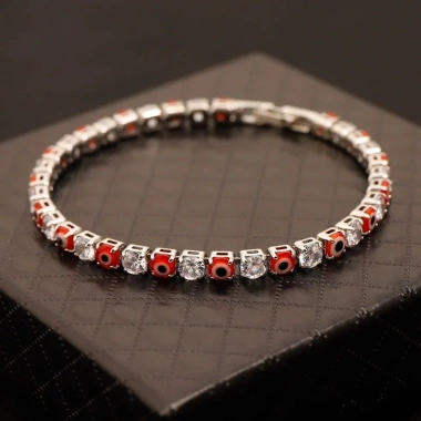 Vòng Tay Dây Xích Tennis Mắt Quỷ Zircon Nam - Phong Cách Cặp Đôi, 102.484₫ 9