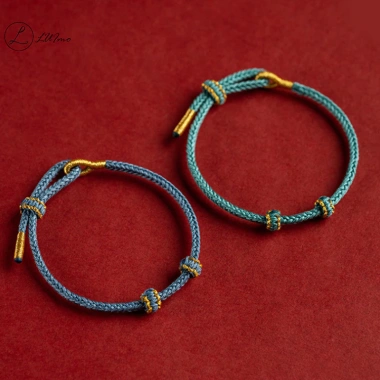 Vòng tay dệt DIY điều chỉnh - Dây đỏ vintage cho người lớn, trẻ em, quà may mắn, bán chạy