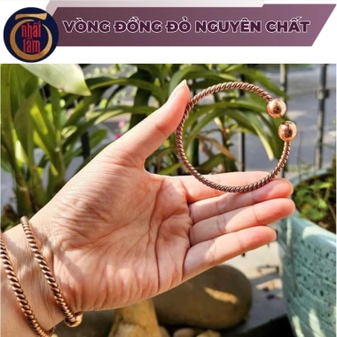 Vòng Tay Đồng Đỏ Nguyên Chất Căng Bằng Năng Lượng – Theo Dõi Sức Khỏe, Giá 320.000đ – Vòng Đồng Thầy Hà Trịnh 8