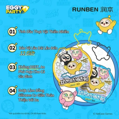 Vòng tay đuổi muỗi RUNBEN: Ngăn muỗi đốt, vật liệu an toàn, giảm 17% chỉ 113.300₫ 4