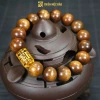 Vòng tay gỗ Bách xanh hạt tròn mix Lu Thống Omani cho nam nữ, mệnh Kim Mộc Thuỷ Hoả Thổ T.M.B 9