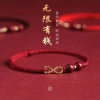 Vòng tay Handmade Cinnabar vô cực phong cách Trung Quốc Thu hút giàu có, quà may mắn 38,410₫