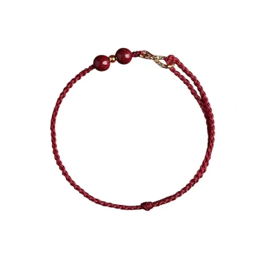 Vòng tay Handmade Cinnabar vô cực phong cách Trung Quốc Thu hút giàu có, quà may mắn 38,410₫