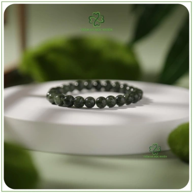 Vòng Tay Hạt Tròn Thạch Anh Tóc Xanh Tự Nhiên - Phong Thủy Mộc - Giảm Giá 20% Chỉ 921.500₫