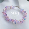 Vòng tay hồng tím pha lê Swarovski - Quà tặng NVJ 8/3, 20/10, sinh nhật, lễ Tết, giá 531k 4