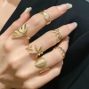 Vòng Tay Kim Loại Điều Chỉnh Được Trang Sức Quà Tặng Sang Trọng Nữ 7
