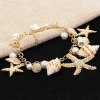 Vòng tay lắc tay sao biển ốc mix hạt, charm du lịch Bohemian phụ kiện chụp hình 2