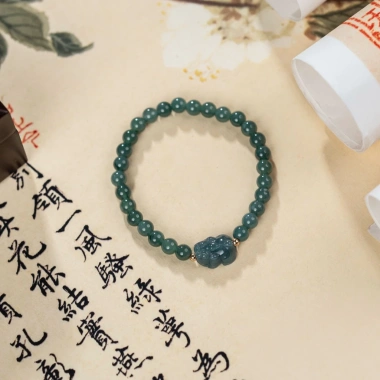 Vòng Tay Lam Ngọc Type A 6ly Charm Tỳ Hưu Phong Thuỷ - Ngọc Trai Trường Thịnh 5 Vòng Tay Lam Ngọc Type A 6ly Charm Tỳ Hưu Phong Thuỷ - Ngọc Trai Trường Thịnh 5