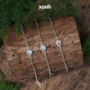 Vòng tay Linh Lan đá Moonstone, Thạch anh hồng, Aquamarine, Garnet - Phong thủy thiên nhiên Xanh Jewelry 5