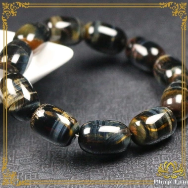 Vòng tay lu thống đá xanh đen hạng A Tâm phong thủy giảm còn 399.000 VND, may mắn
