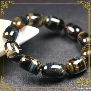 Vòng tay lu thống đá xanh đen hạng A Tâm phong thủy giảm còn 399.000 VND, may mắn