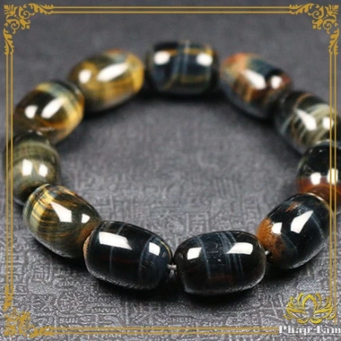 Vòng tay lu thống đá xanh đen hạng A Tâm phong thủy giảm còn 399.000 VND, may mắn