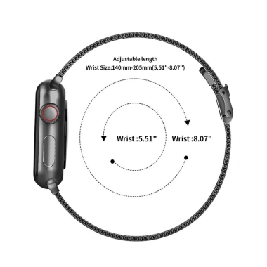 Vòng Tay Milanese Thép Không Gỉ cho Apple Watch 40-46mm Nam, Tương Thích iWatch 3‑7 SE, Giá Ưu Đãi 75.392₫
