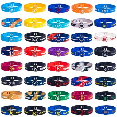 Vòng Tay NBA Silicone Điều Chỉnh Logo Kobe và Curry Bóng Rổ Baller Giá 37.400 VND