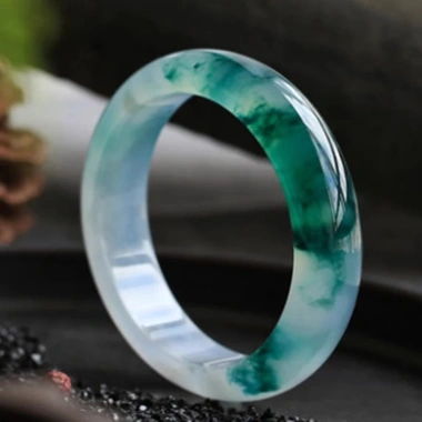 Vòng tay ngọc bích Bashan nổi đá thạch anh - Decor phòng khách, thời trang, ưu đãi