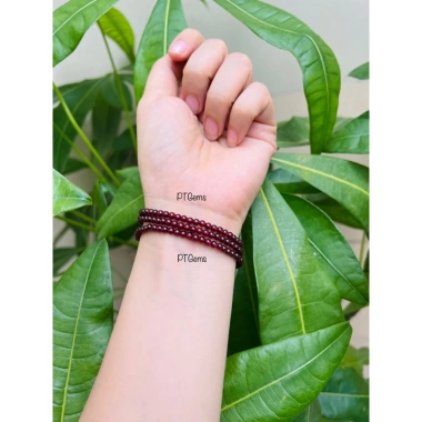 Vòng Tay Ngọc Hồng Lựu Garnet 4mm - Hợp Mệnh Hỏa Thổ - PTGems Giá Ưu Đãi 120k 2