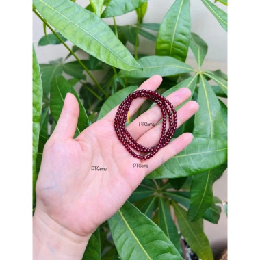 Vòng Tay Ngọc Hồng Lựu Garnet 4mm - Hợp Mệnh Hỏa Thổ - PTGems Giá Ưu Đãi 120k 3
