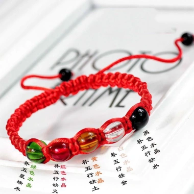 Vòng tay ngũ sắc giá rẻ - Chuỗi hạt nhiều màu, hợp 5 mệnh, chỉ 15.000đ 5