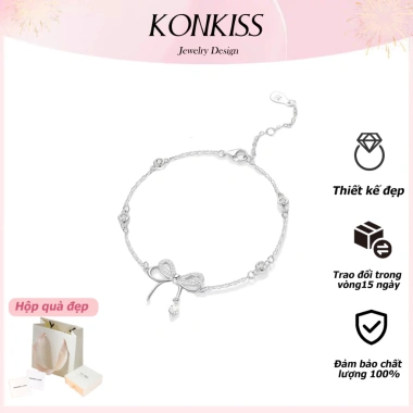 Vòng tay nơ bạc kim cương sang trọng, nhẹ nhàng - Quà tặng ưu đãi 79.999₫