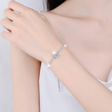 Vòng tay nữ bạc s925 LEOSIA - Cao cấp quà tặng người yêu, chỉ 1.125.000