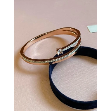 Vòng tay nữ đá vàng hồng cao cấp, lắc tay Swarovski, fullbox - Giá 770.000₫