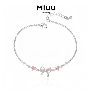 Vòng tay nữ Miuu Jewelry - Lắc tay nơ đá hồng FSC 13, giảm còn 280.000đ