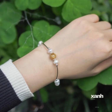 Vòng tay nữ ngọc trai và đá thiên nhiên may mắn - Xanh Jewelry, giá 468.000đ giảm 20%