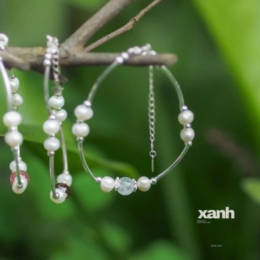Vòng tay nữ ngọc trai và đá thiên nhiên may mắn - Xanh Jewelry, giá 468.000đ giảm 20%