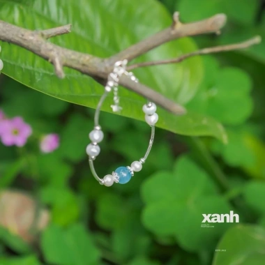 Vòng tay nữ ngọc trai và đá thiên nhiên may mắn - Xanh Jewelry, giá 468.000đ giảm 20%