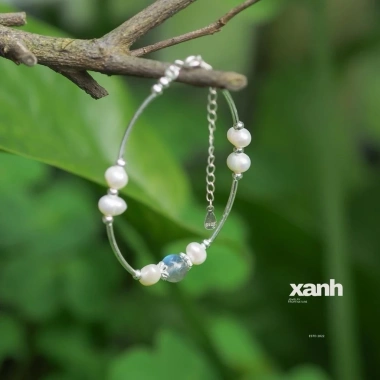 Vòng tay nữ ngọc trai và đá thiên nhiên may mắn - Xanh Jewelry, giá 468.000đ giảm 20%