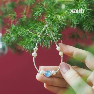 Vòng tay nữ ngọc trai và đá thiên nhiên may mắn - Xanh Jewelry, giá 468.000đ giảm 20%