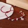 Vòng tay nữ Wilburtay dệt bướm chuông hoa dây đỏ đôi, điều chỉnh được - thời trang 6