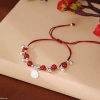 Vòng tay nữ Wilburtay dệt bướm chuông hoa dây đỏ đôi, điều chỉnh được - thời trang 7