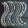 Vòng tay Pha lê Swarovski 4-6-8 ly hạt trắng cao cấp - quà sinh nhật 333k 3