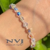 Vòng tay pha lê Swarovski hạt vuông 4 ly & tròn 4,6 ly - NVJ giảm còn 405.000₫ 5