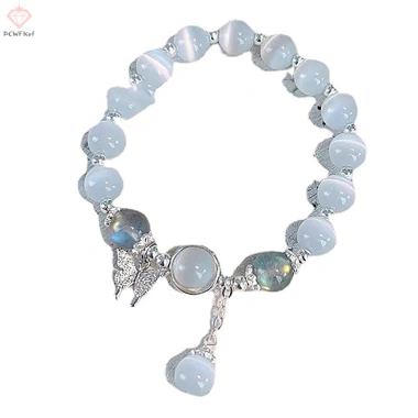 Vòng tay pha lê xanh biển Opal nguyên bản cho bé gái - phụ kiện trang sức mới giá ưu đãi 31.350₫