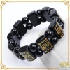 Vòng tay phong thủy đá obsidian đen mặt vuông khắc lục tự đại minh chú - giảm giá 369.000 VND 2