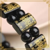 Vòng tay phong thủy đá obsidian đen mặt vuông khắc lục tự đại minh chú - giảm giá 369.000 VND 7