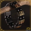 Vòng tay phong thủy đá obsidian đen mặt vuông khắc lục tự đại minh chú - giảm giá 369.000 VND 9
