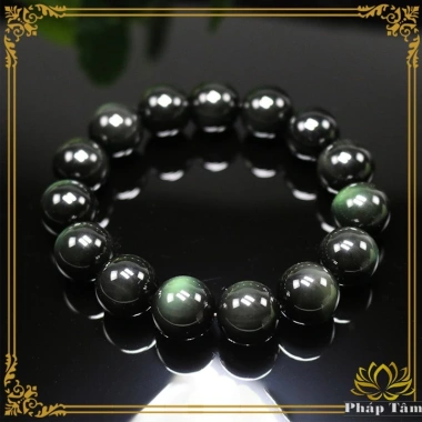 Vòng Tay Phong Thủy Đá Obsidian Xanh Đen Tự Nhiên Hạng 5A - Giá 349.000 VNĐ 2 Vòng Tay Phong Thủy Đá Obsidian Xanh Đen Tự Nhiên Hạng 5A - Giá 349.000 VNĐ 2
