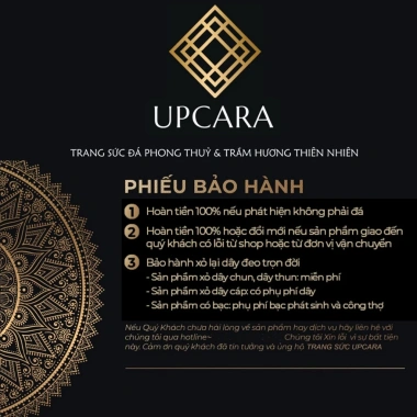 Vòng tay phong thuỷ hồ ly Lu thống ngũ điếu mệnh Ngọc chuẩn Tuyp A hạt 6-8mm UPCARA giảm 22%
