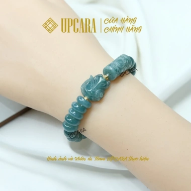 Vòng tay phong thuỷ hồ ly Lu thống ngũ điếu mệnh Ngọc chuẩn Tuyp A hạt 6-8mm UPCARA giảm 22%
