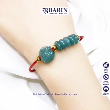 Vòng tay phong thủy ngũ điếu lam ngọc a – túi tiền may mắn cho 5 mệnh, Barin, giá ưu đãi 480.000đ