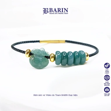 Vòng tay phong thủy ngũ điếu lam ngọc a – túi tiền may mắn cho 5 mệnh, Barin, giá ưu đãi 480.000đ