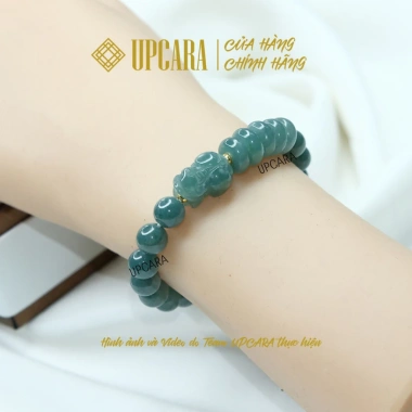 Vòng tay phong thuỷ tỳ hưu ngũ điếu mệnh thuỷ mộc hoả thổ kim lam ngọc A 6-8mm UPCARA giá 980k 2 Vòng tay phong thuỷ tỳ hưu ngũ điếu mệnh thuỷ mộc hoả thổ kim lam ngọc A 6-8mm UPCARA giá 980k 2