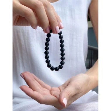 Vòng tay Shungite giấy KD - Chặn bức xạ 5G, thanh tẩy phong thủy, 200.000₫
