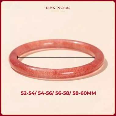 Vòng tay thạch anh dâu hồng Duyson Silver phong thủy may mắn, phú quý - chỉ 520.000₫