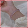Vòng tay thạch anh hồng bản hẹ nguyên khối Duyson Silver - Phong thủy may mắn, chỉ 700.000đ 4