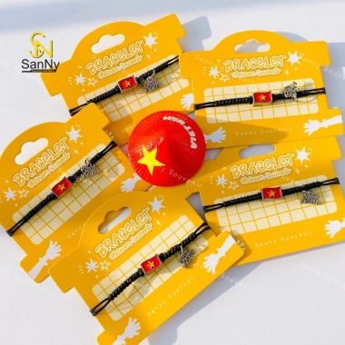 Vòng tay thắt dây lá cờ Việt Nam thiết kế độc đáo giảm giá 22% chỉ 75.000₫